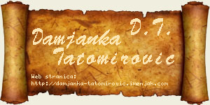Damjanka Tatomirović vizit kartica